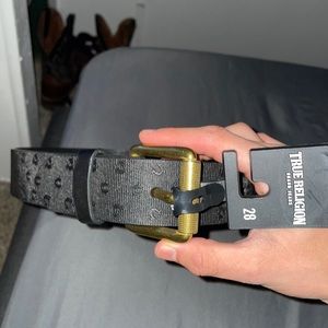True religion Belt Size 28,like New, Gold with black